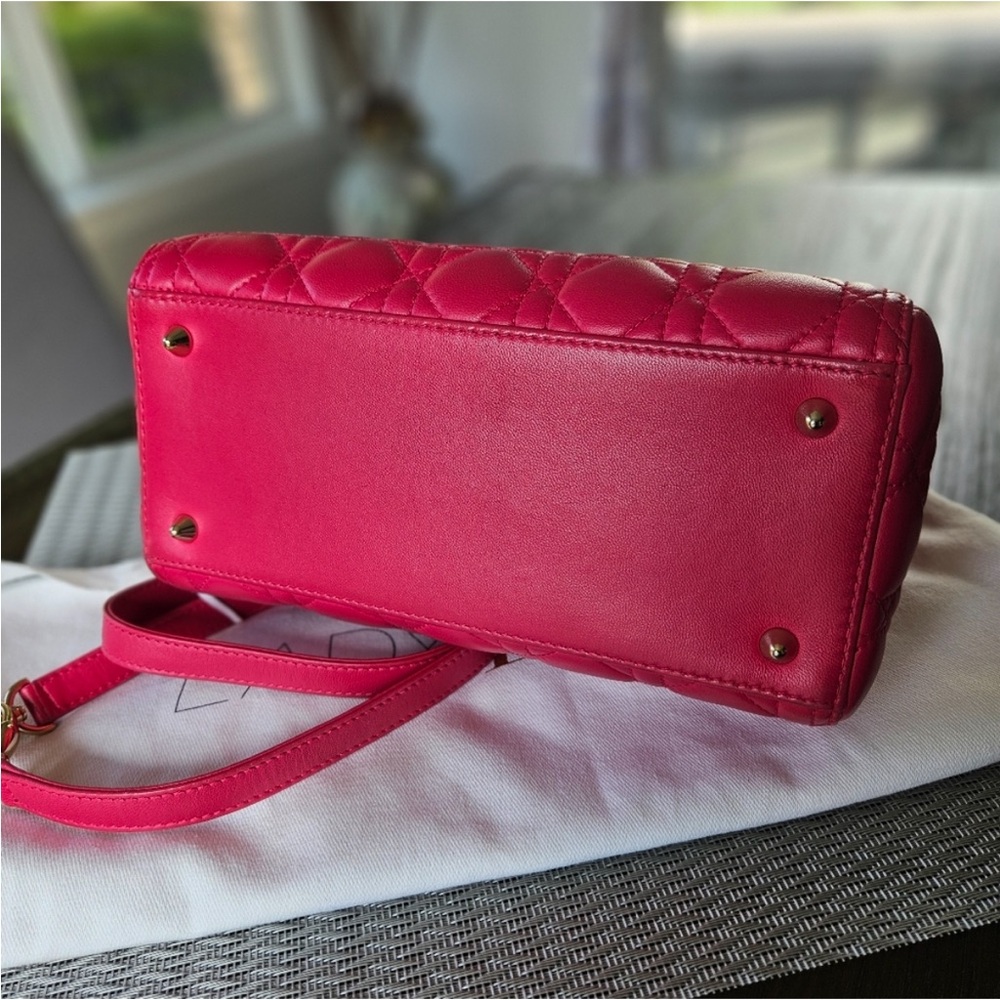 Christian Dior Cannage Lambskin Lady Dior Medium 2way - Picture 9 of 12